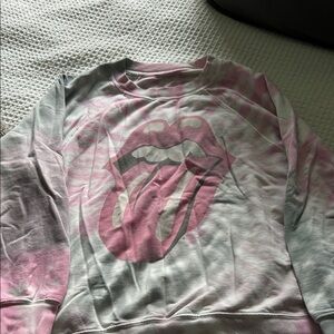 American Eagle Outfitters Pink Tie-Dye Sweater